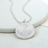 Silver plated  bobble disc necklace by Peace of Mind